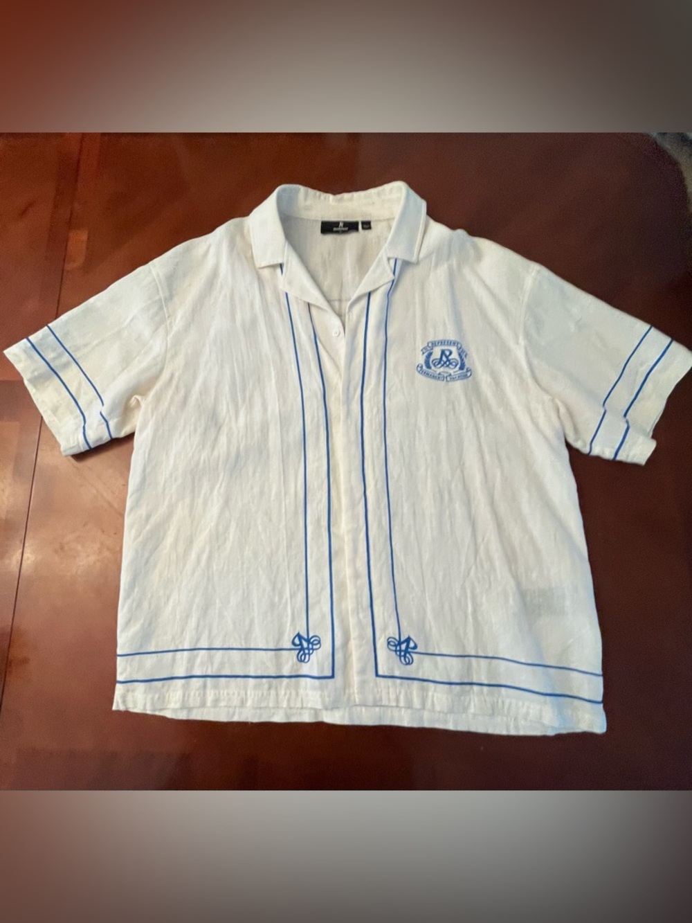Represent Clothing "Permanent Vacation" Bowling Shirt – 100% Ramie – Size XL